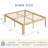 King Heavy Duty Metal Bed Frame, Printed Steel Platform Bed, Rounded Edge Legs, Anti-sway, Noise Free-950005627