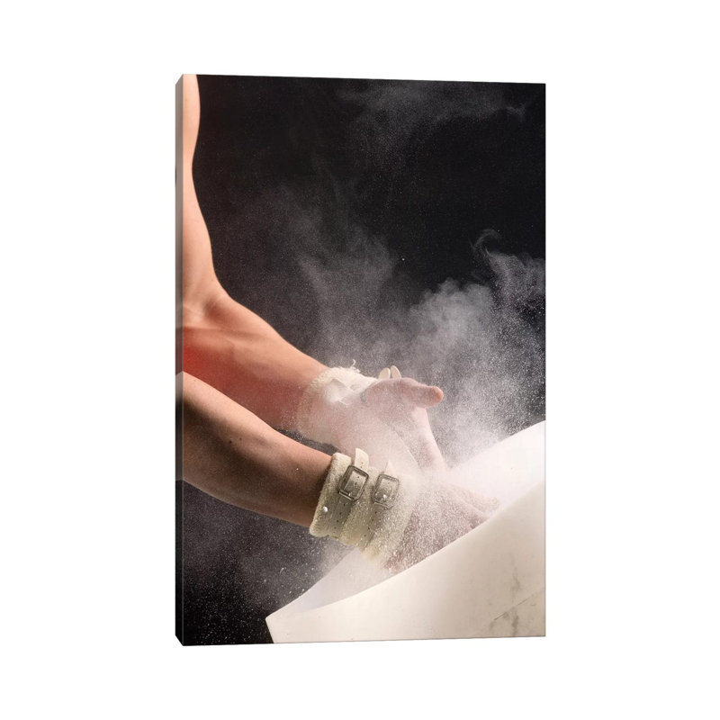 Male Gymnast Putting Chalk On His Hands, Bainbridge Island, Washington State, USA by Panoramic Images - Gallery-Wrapped Canvas Giclée on Canvas