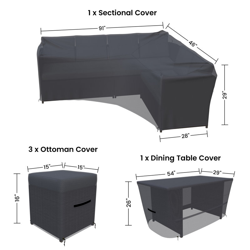 Atvars Wicker Outdoor Seating Group Cover