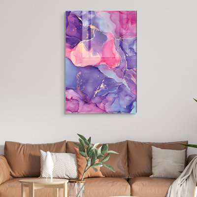 Superbe peinture murale en verre trempé 27,6 po x 39,4 po | 100% verre trempé, épaisseur: 0,16 pouce | Décoration élégante pour le salon ou le bureau, durable et facile à nettoyer, idée de cadeau parfaite