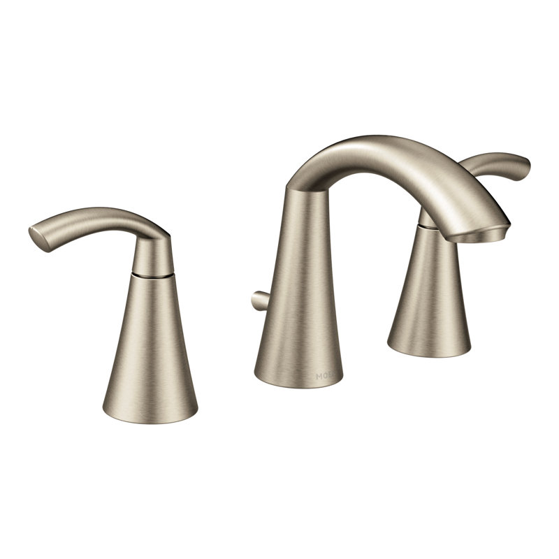 Brushed nickel two-handle high arc bathroom faucet, Brushed Nickel