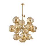 Troy Lighting Ellory 13 Light Chandelier in Patina Brass