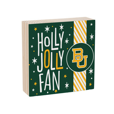 Baylor University 6" Holiday Wood Plock Wall Sign