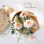 Bouquet de marguerite artificielle rose et d'eucalyptus - Tiges de fleurs sauvages en soie réalistes de 14 po, décoration de table de ferme pour la Saint-Valentin, Pâques, mariages et centres de table