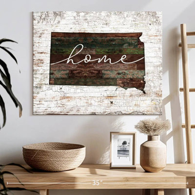 South Dakota Home Map sur impression sur toile