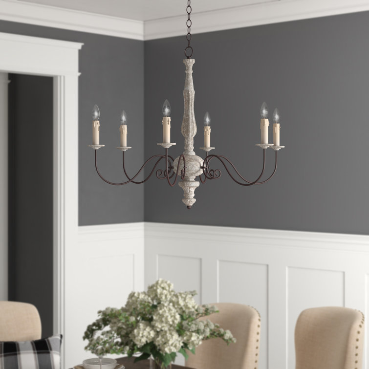 Freddi 6 - Light Large Candle Style Classic/Traditional Chandelier