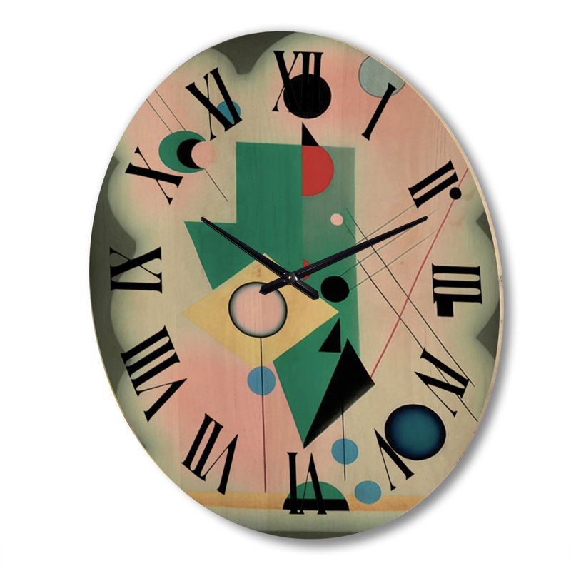 Horloge murale Divine Secrets Retro Abstract Illustration V, Très grand