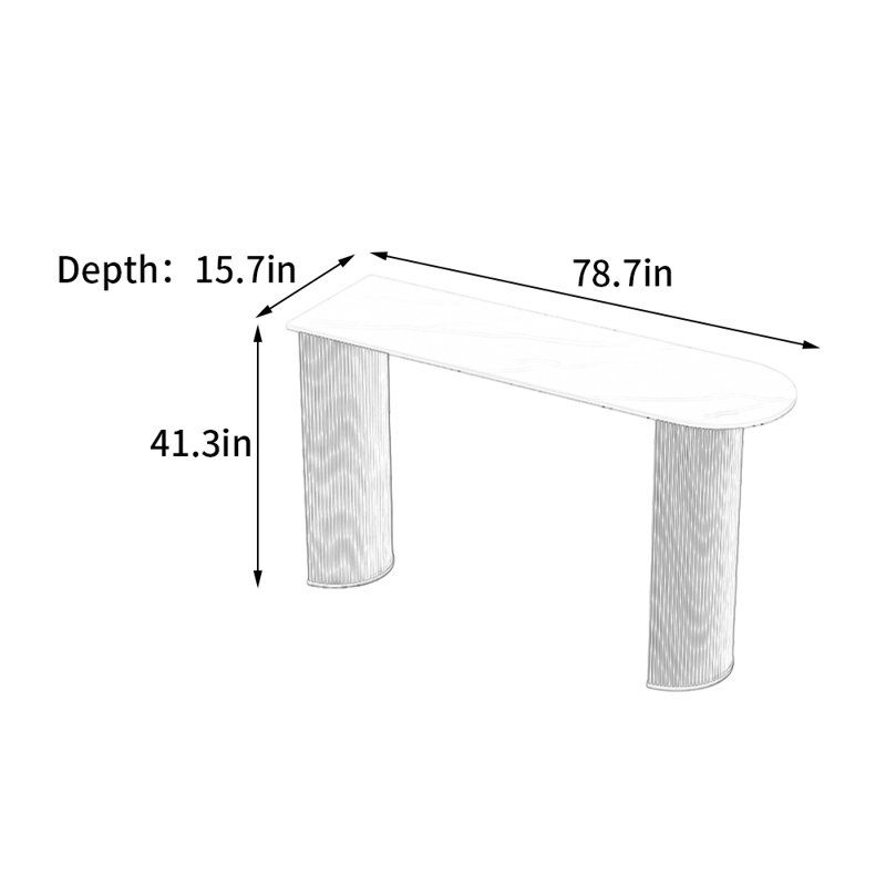 Geise, Blanc, H 41,3 po x L 78,7 po x l 15,7 po