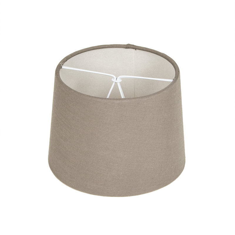 11cm H Linen Drum Lamp Shade ( Screw On ), Soft Brown