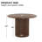Pedestal Elegant Wood Texture Round Dining Table-483467935-483467934