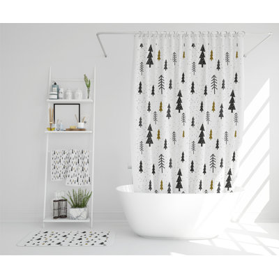 Naziah Polyester Shower Curtain Set