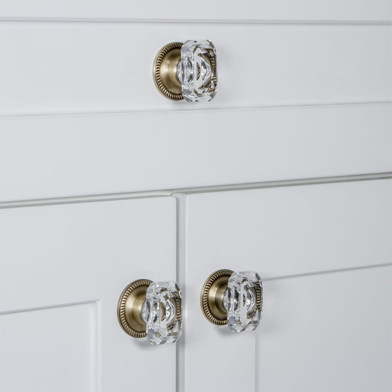 Poignée d'armoire Baguette, Laiton satiné