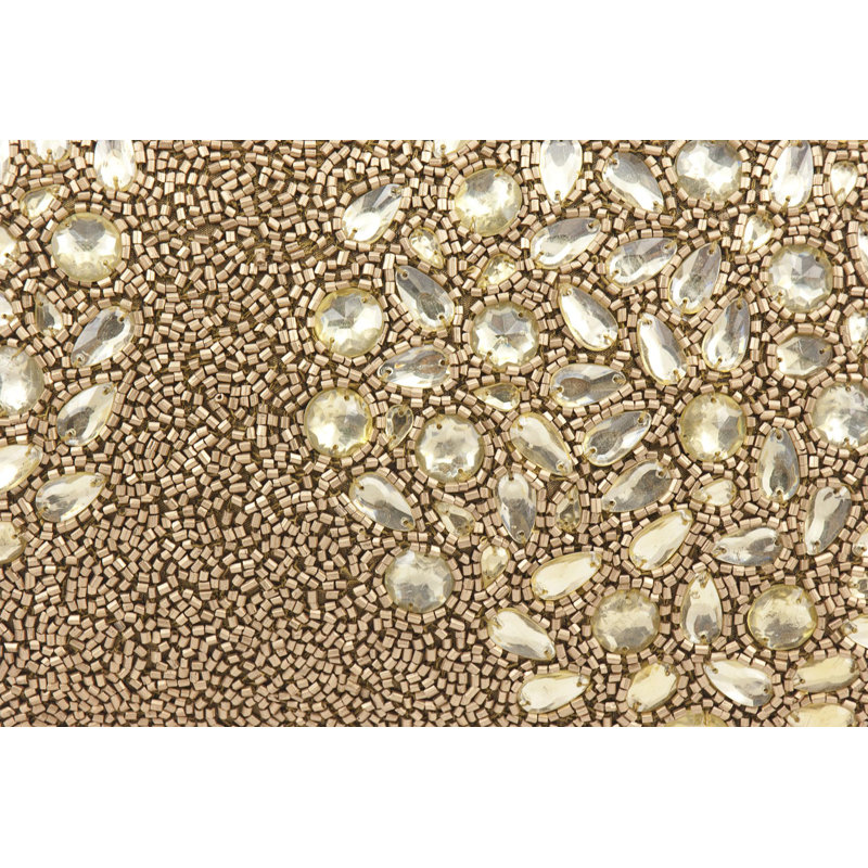 Luminescence Sequined Throw Pillow, 10" H x 14" W, Red