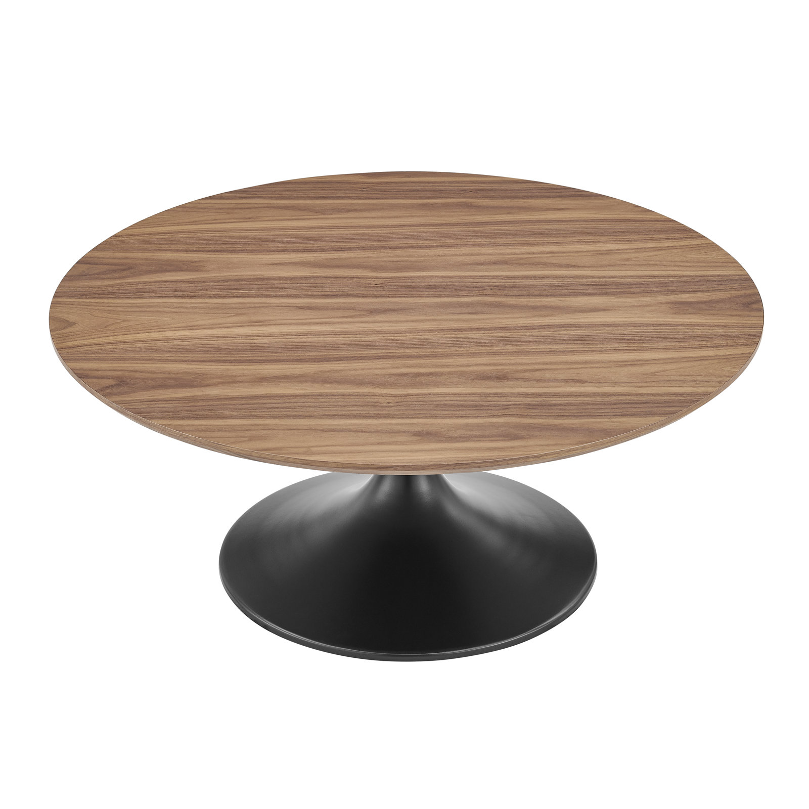 Flow Coffee Table, Dark Brown Wood/Black