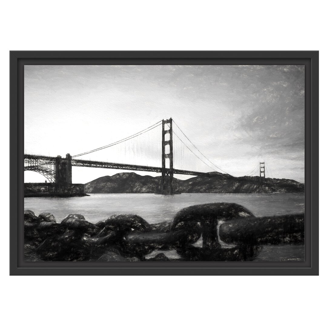 Gerahmtes Wandbild Golden Gate Bridge