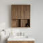Ensemble de meuble-lavabo 30 po avec comptoir en quartz blanc Thassos et armoire murale assortie-817405994