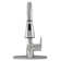FlowCurve 8 in. Centerset 1-Handle Pull-Out Sprayer Kitchen Faucet with Deckplate in Polished Chrome