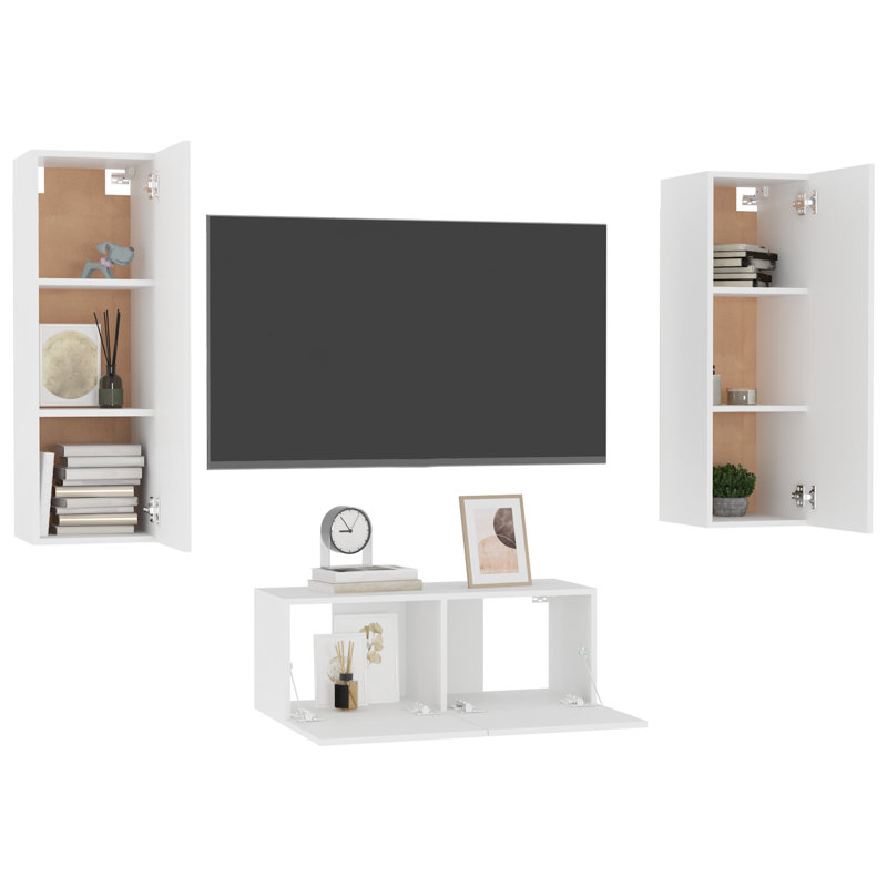 Goh Unfinished Entertainment Centre for TVs up to 88", White