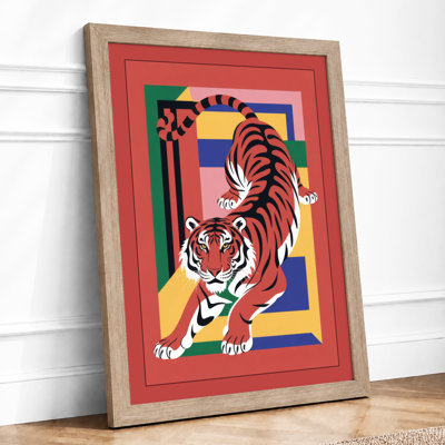 Tiger Geometric - Framed Print