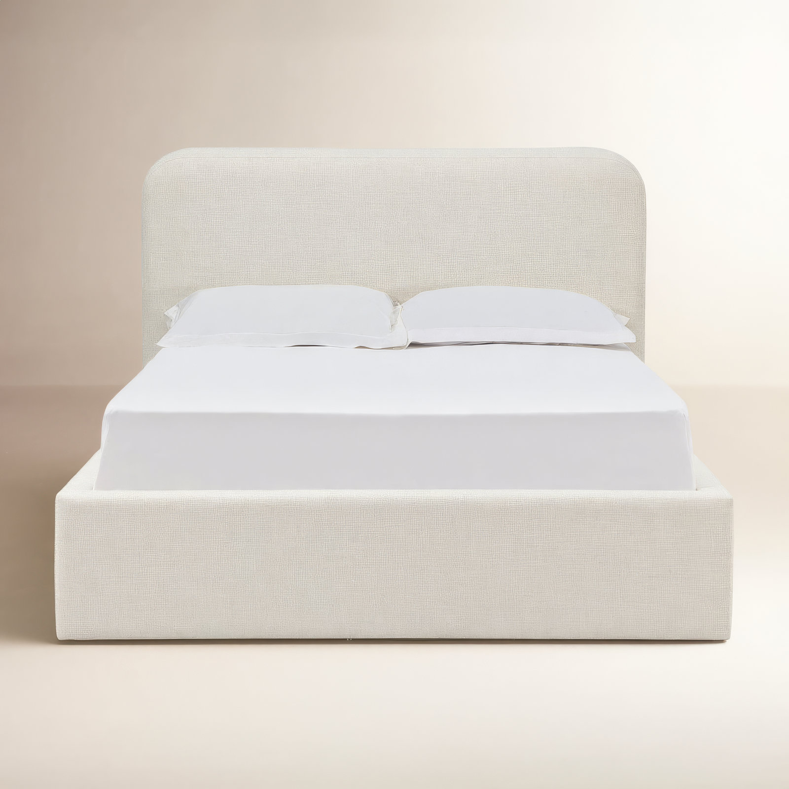 Bailee Upholstered Bed, Queen, Whipped Honey Linen Blend