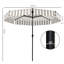 Parasol de marché extérieur, parapluie de patio, parasol de table de patio ventilé à 2 niveaux avec manivelle 8 baleines, parapluie de porche inclinable, pour l'extérieur-932918569