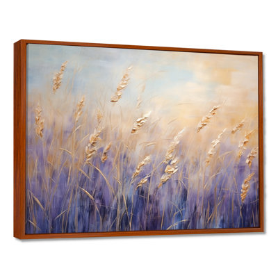 Dried Grass The Lavender Field - Abstract Landscape Wall Art Decor