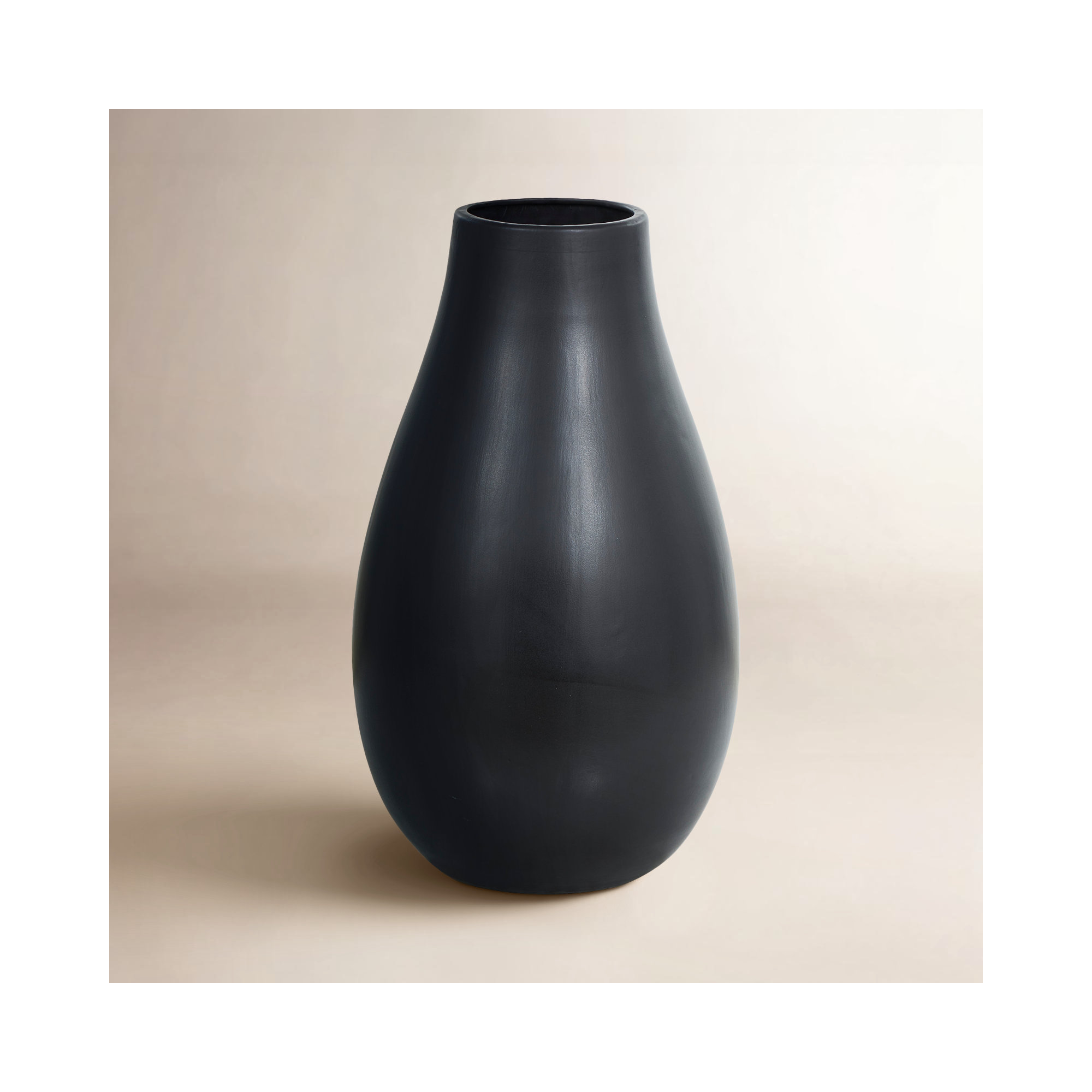 Mable Ceramic Table Vase, 27.5" H x 15.5" L x 15.5"W , Black
