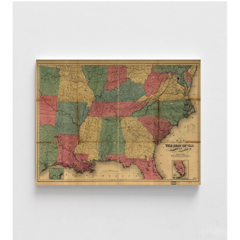 Siège de la guerre de 1865, affiche de la guerre révolutionnaire des États-Unis, art de maison de l'ancien combattant, décor de l'Académie militaire américaine, carte rustique des États-Unis, décoration murale d'entrée