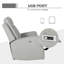 Eckart Electric Armchair, Fabric Recliner Chair with USB Port, Charcoal Grey-1468346460