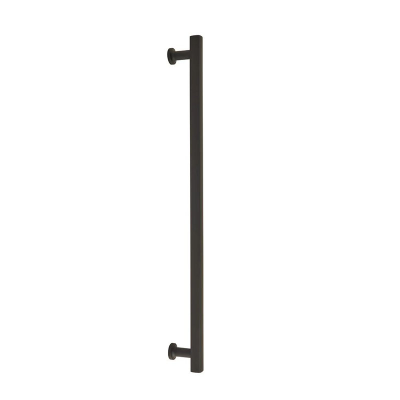 Poignée de porte de douche en verre Emtek Freestone (GBTB), 18", Dos plat