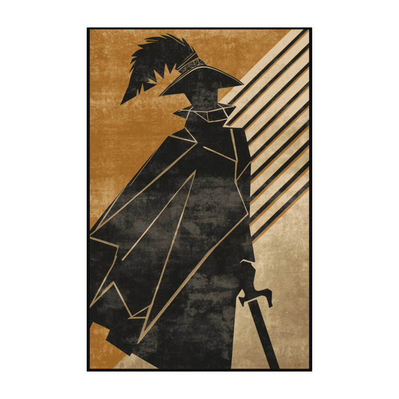 Soft Plush Dunmire Musketeer Retro Geometric Area Rug in Black – Black Binding, 2x3