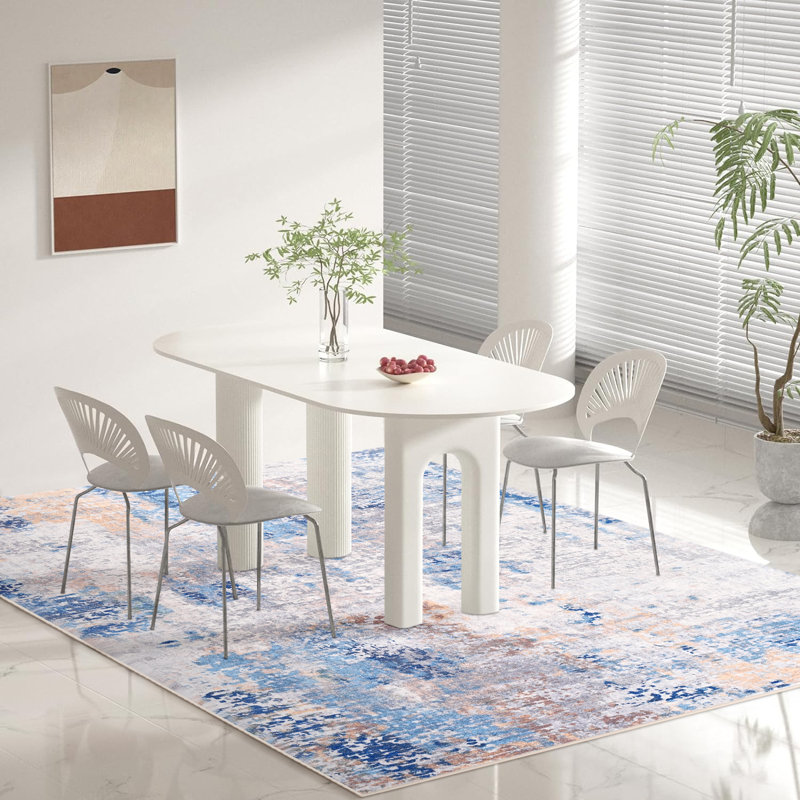 Fillender Modern Area Rugs Non-Slip Washable Abstract Soft For Living Room, Rectangle 8' x 10'