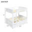 Grand lit superposé Stackhaven avec tiroirs et lit gigogne-133529072