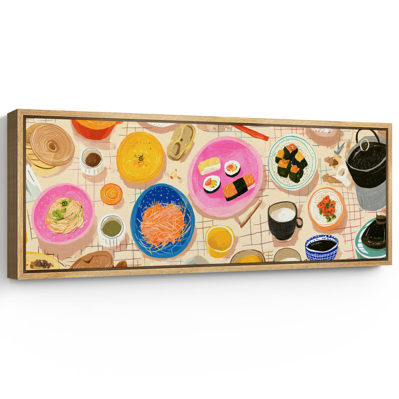 Impression sur toile encadrée, colorée, sushi, nourriture, cuisine, salle à manger, très grandes photos, H 20 po x l 60 po