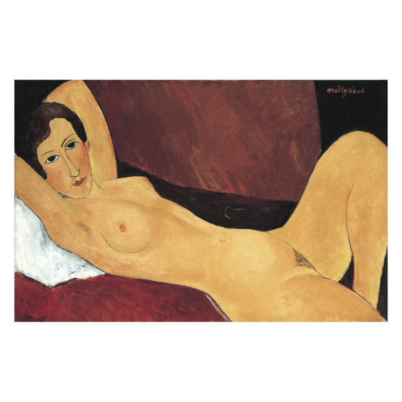 «Reclining Nude» par Amedeo Modigliani - Estampe numérique, H 22 po x l 28 po