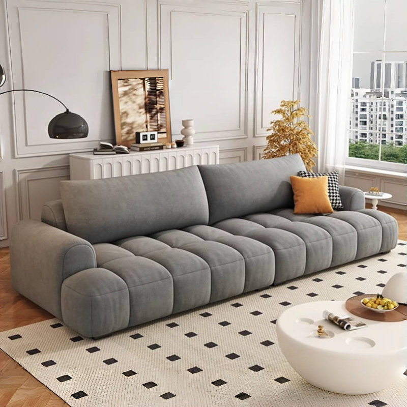 Canapé moderne simple de style crème, Gris foncé
