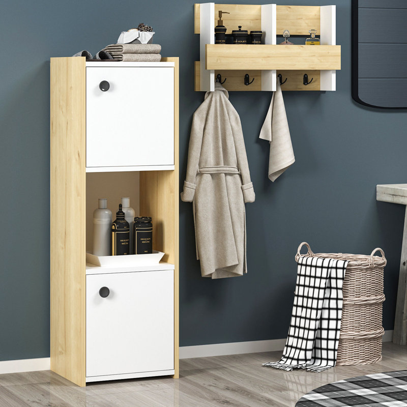 Causseaux Freestanding Bathroom Cabinet, Sapphire Oak White