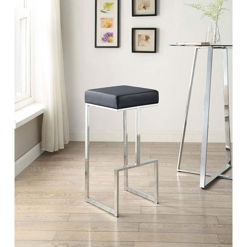 Tabouret de bar rembourré, Noir, Tabouret de bar (siège d'une hauteur de 31 po)