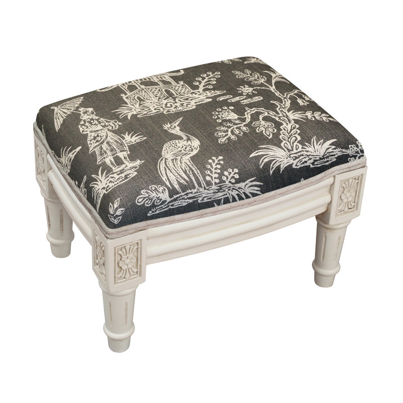 Lydney Upholstered Ottoman, Gray