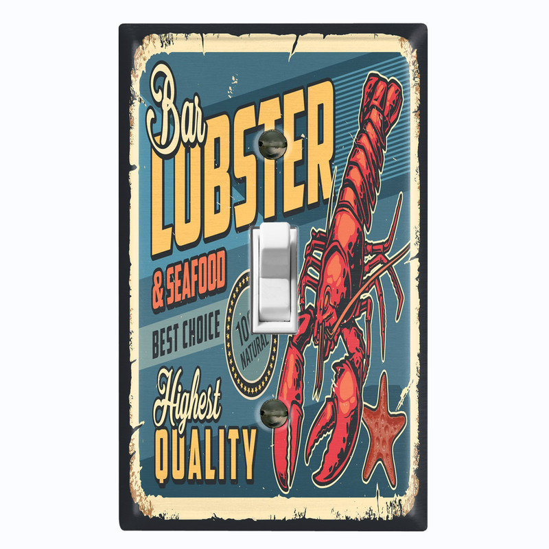 Couvercle de plaque d'interrupteur en métal; Bascule pour homards de taille standard US 1, # 1 à bascule simple