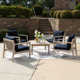 Amina 5 Piece Acacia Outdoor Seating Set 