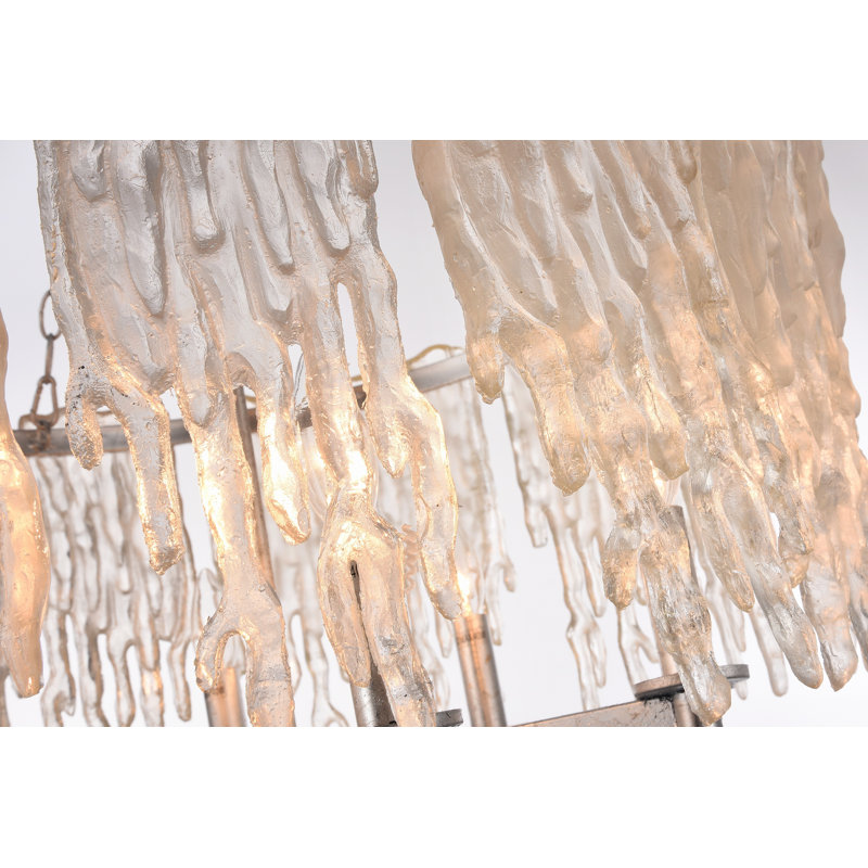 Lustre en verre 8 lumières Transitional