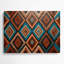 Motif sud-ouest Zuni losanges 238, art mural en métal brun-1688958947