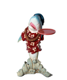 Statue petit majordome requin