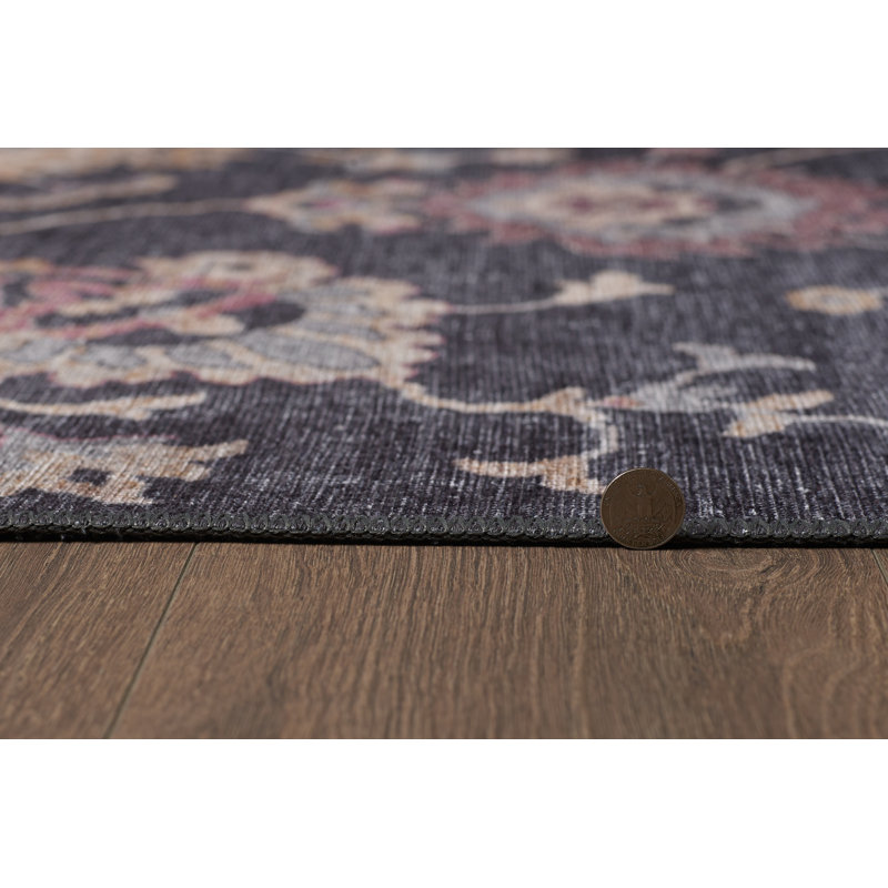 Tapis performance tissé à la machine London - gris anthracite - 7 pi 6 po x 9 pi 6 po, 7 pi 6 po x 9 pi 6 po, Gris anthracite