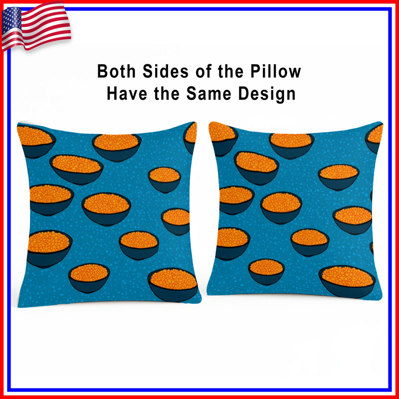 Coussin Bowls, coussins décoratifs double face, 26 x 26 inches