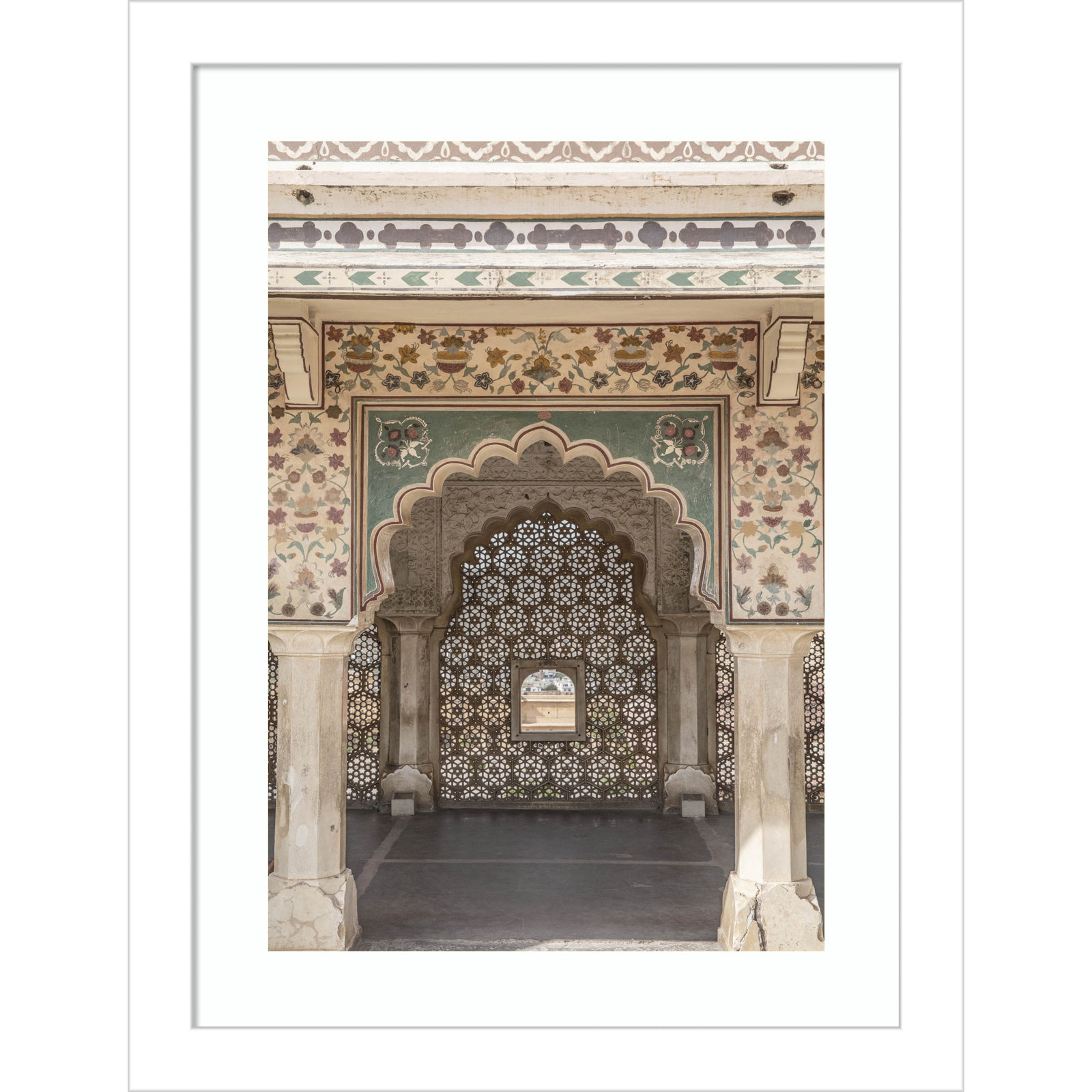 Daisey "Desert Palace" Print, White, 13" H x 10" W