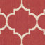Tapis d'intérieur / extérieur à motif géométrique rouge / beige Arneshia-912009957