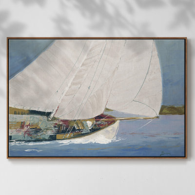 LAC SAILING, reproduction d'art sur toile encadrée