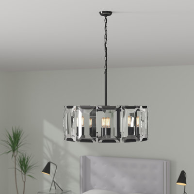 Lustree tambour 6 lumières lanterne Fouke